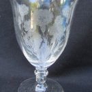 Bryce carnation water goblet etched flower stemware Bryce carnation water goblet etched flower stemware