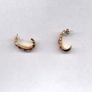 Avon Enamel Hoop pierced earrings- coral/ red