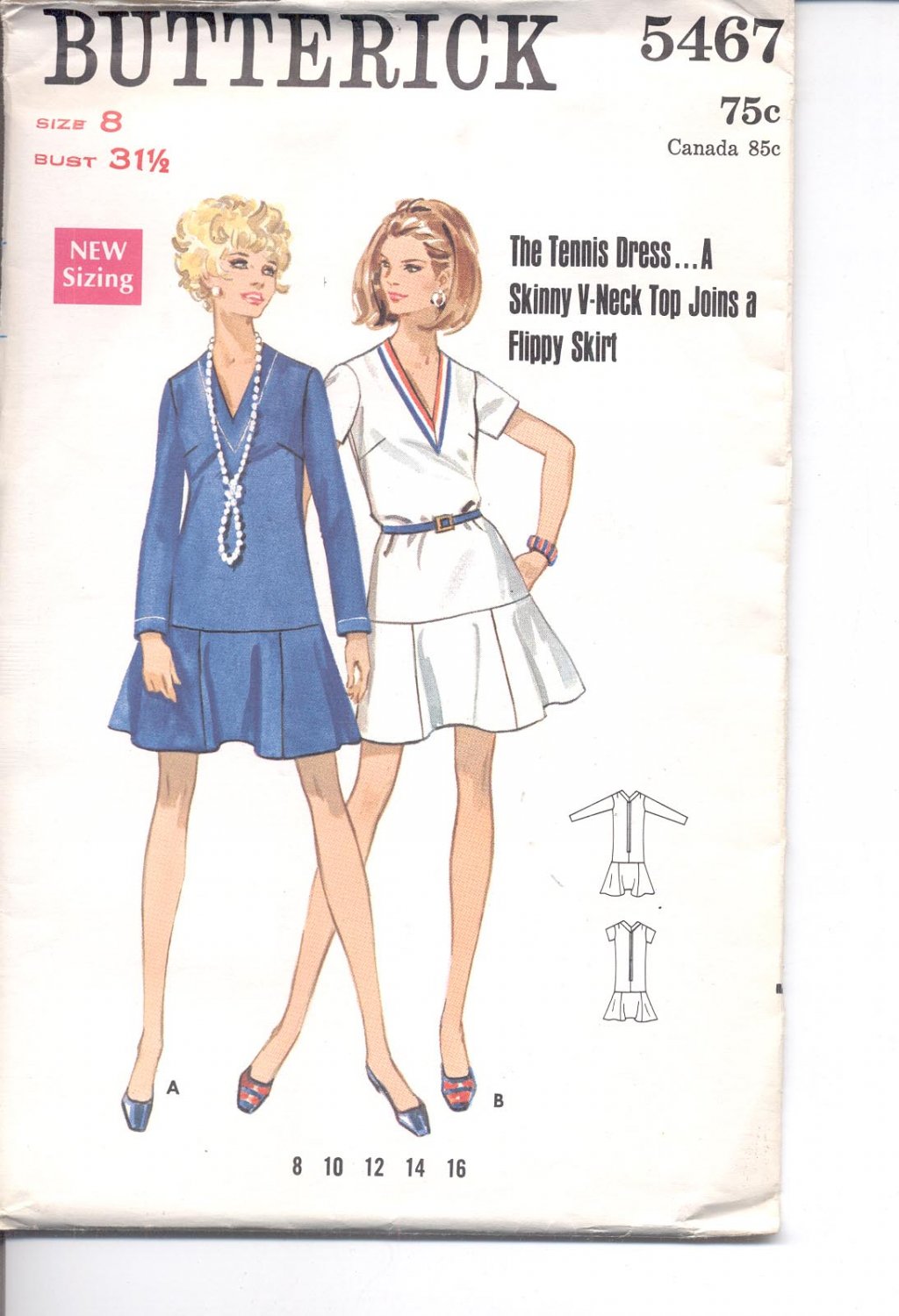 Butterick pattern 5467  Misses  one-piece  Dress - Size 8
