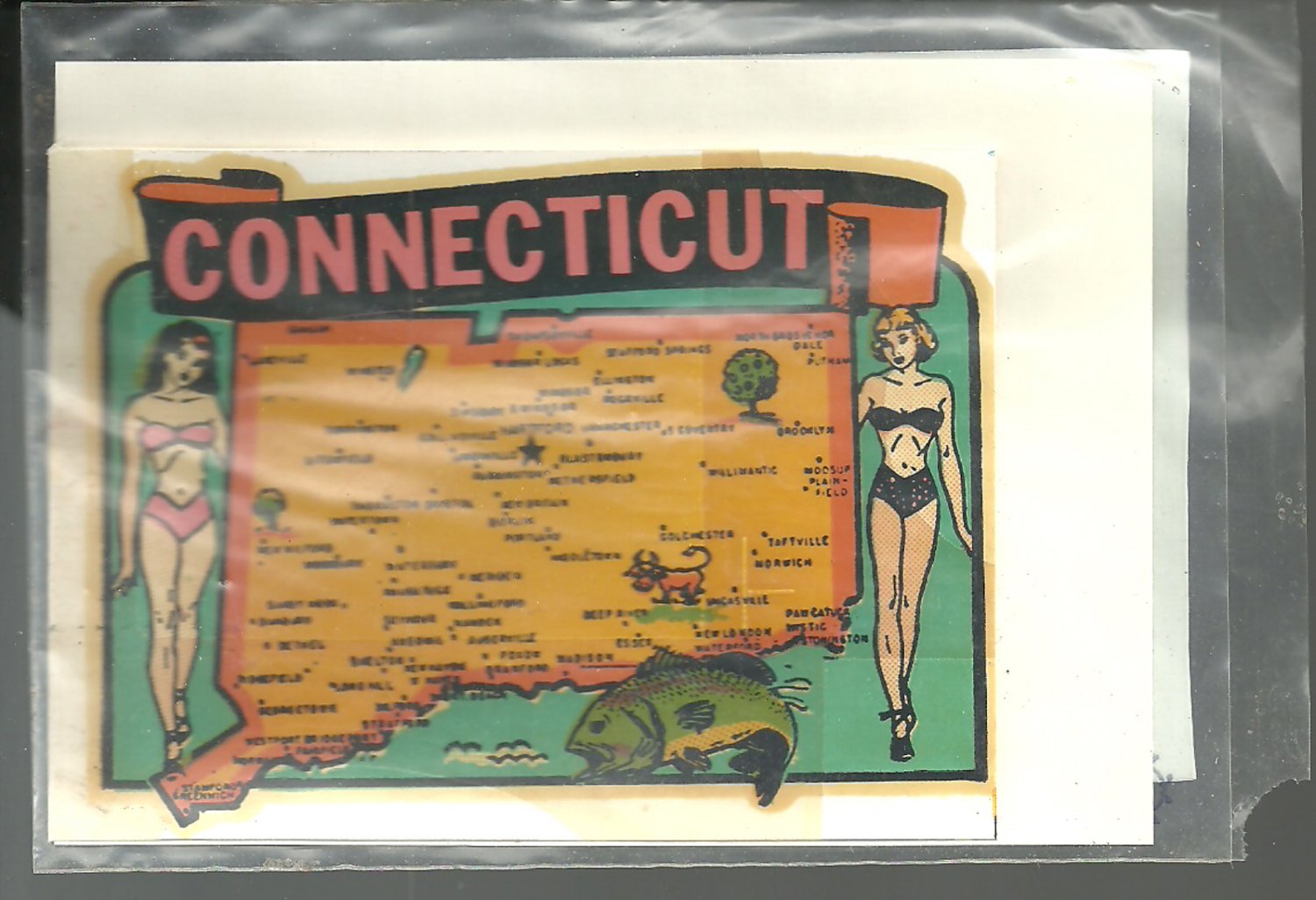 Vintage style Decal Sticker -  Connecticut Vintage