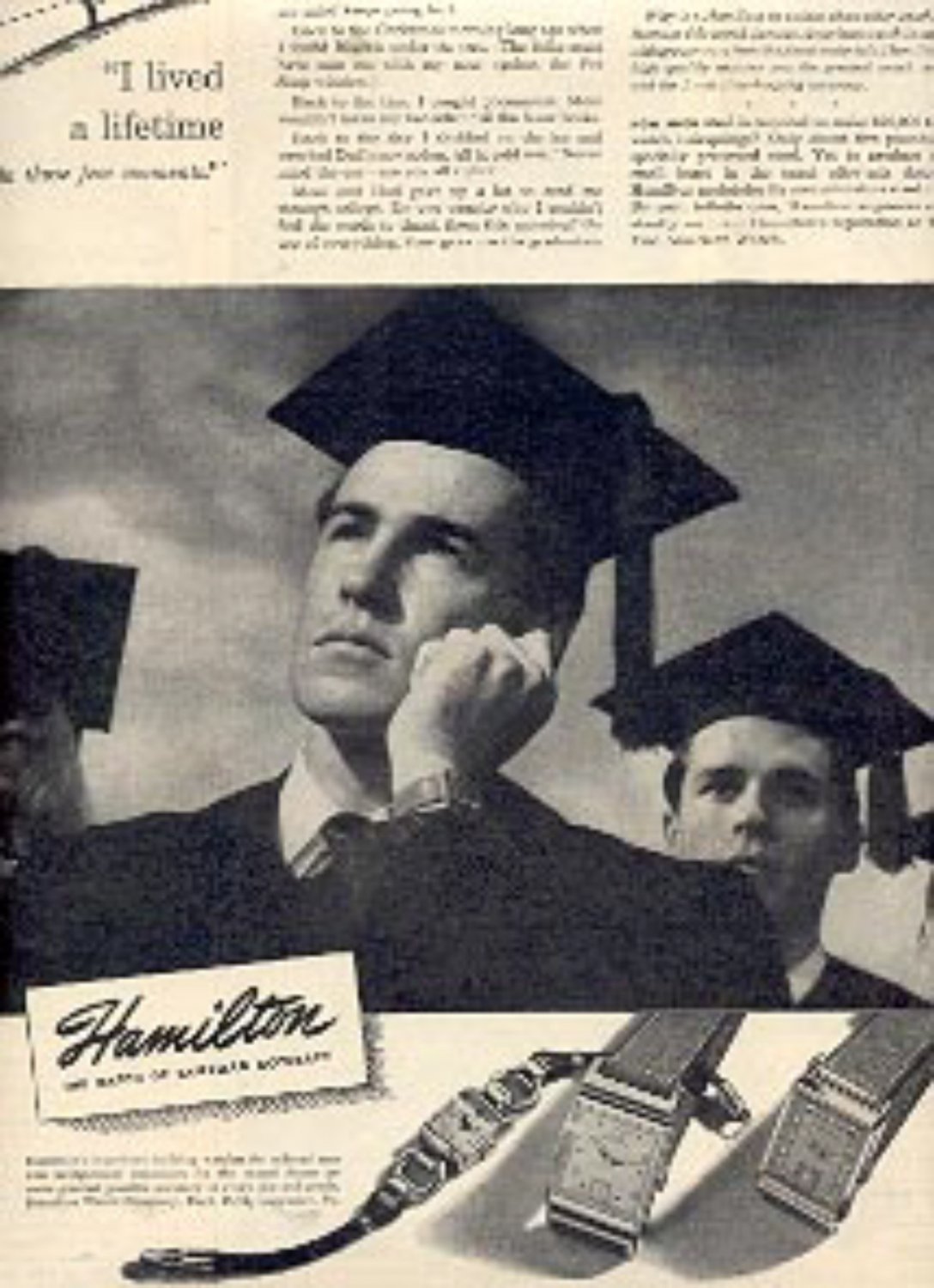 1946 Hamilton watch magazine ad ( 2174)