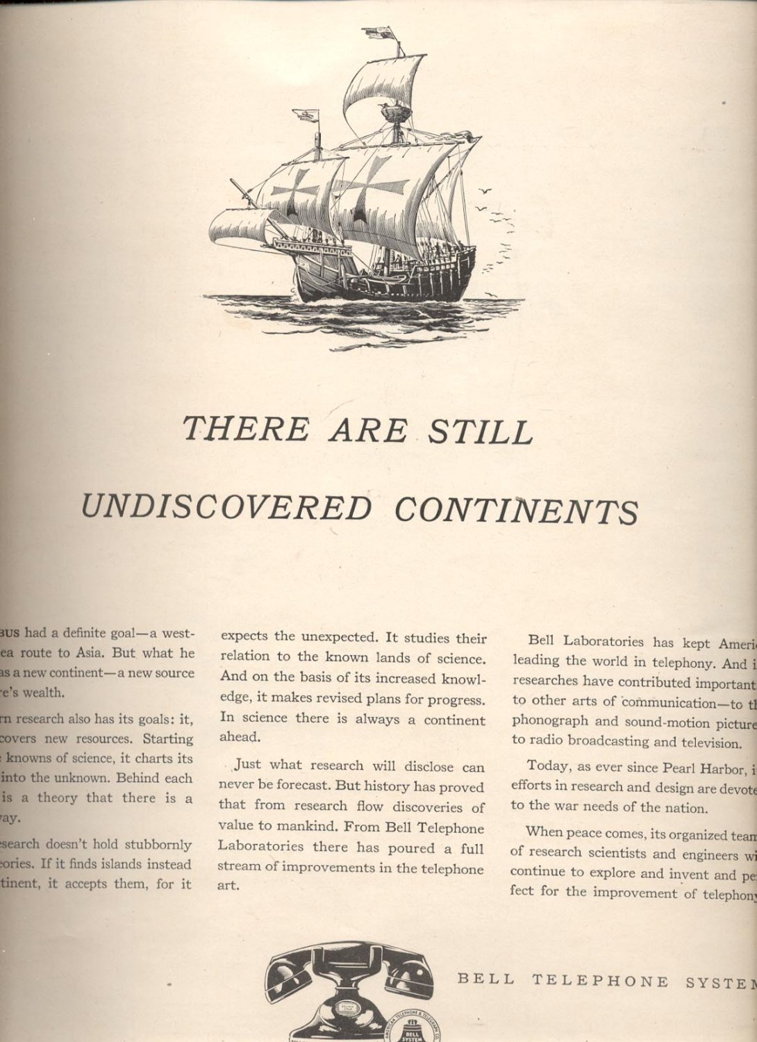 March 13, 1944 Bell Telephone System magazine   ad (# 402)