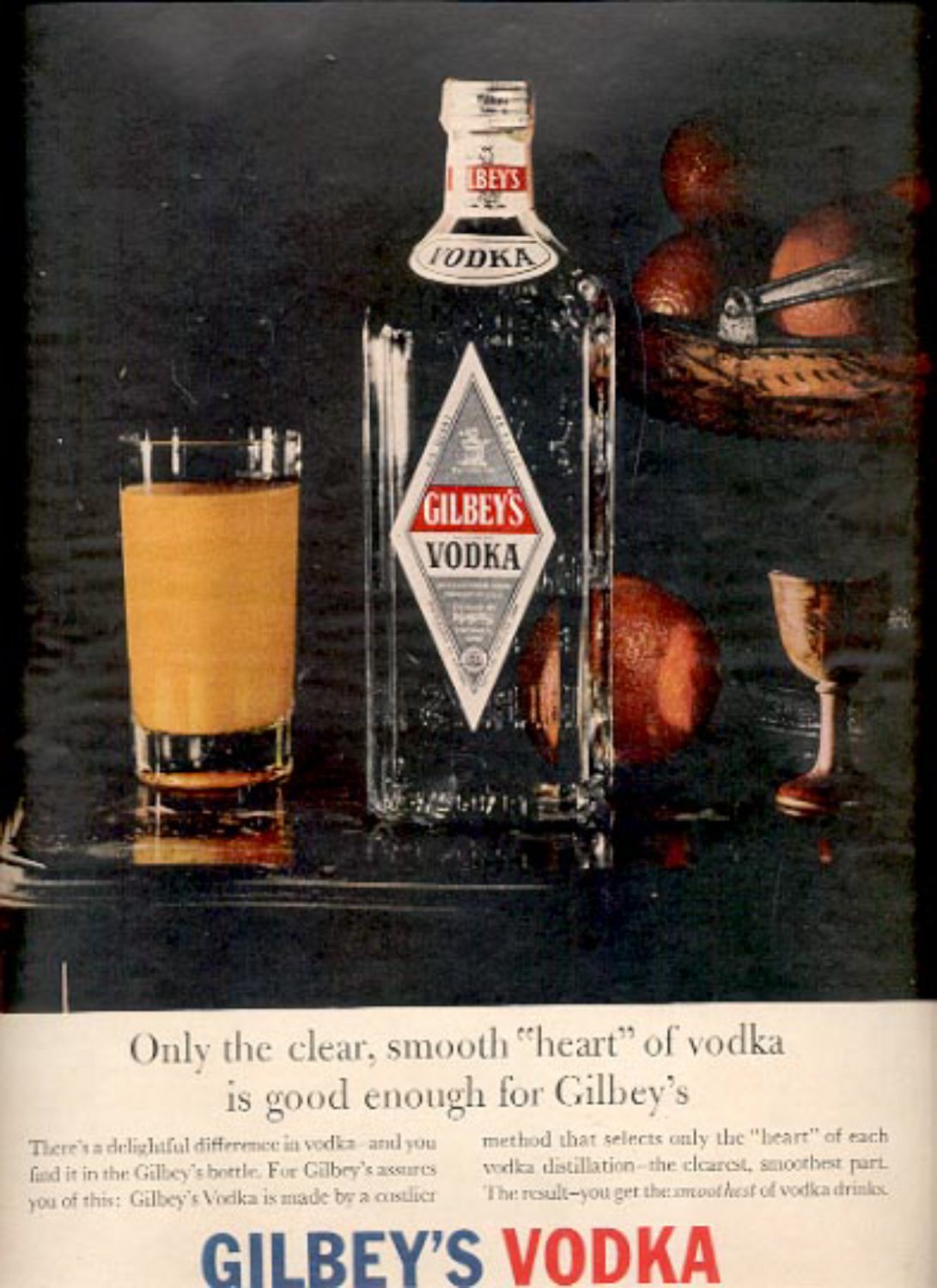 1957 Gilbey's Vodka magazine ad ( 4984)