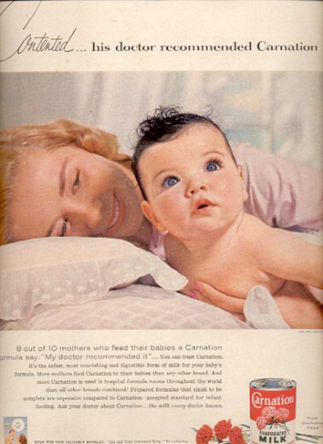 1957 Carnation Evaporated Milk magazine ad (# 4918)