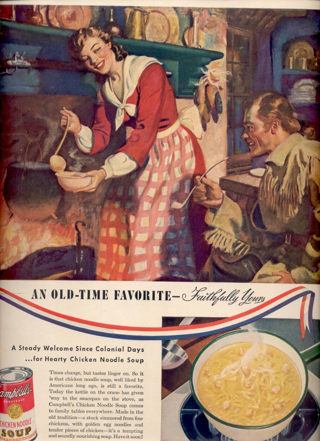 April 7, 1947    Campbell's Chicken Noodle Soup  magazine    ad  (#6400)