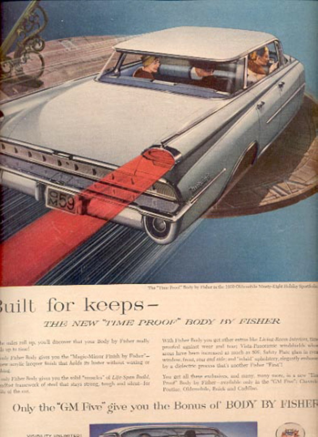 1959  GM Body by Fisher- Oldsmobile Ninety-Eight Holiday Sport Sedan magazine ad (# 4378)