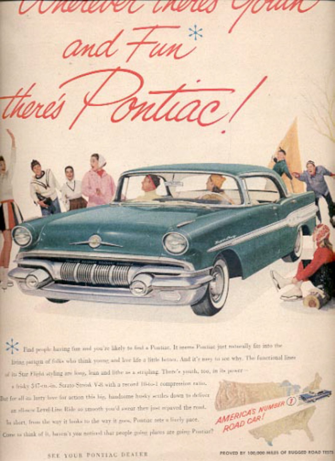 1957  Pontiac  magazine  ad (# 4658)