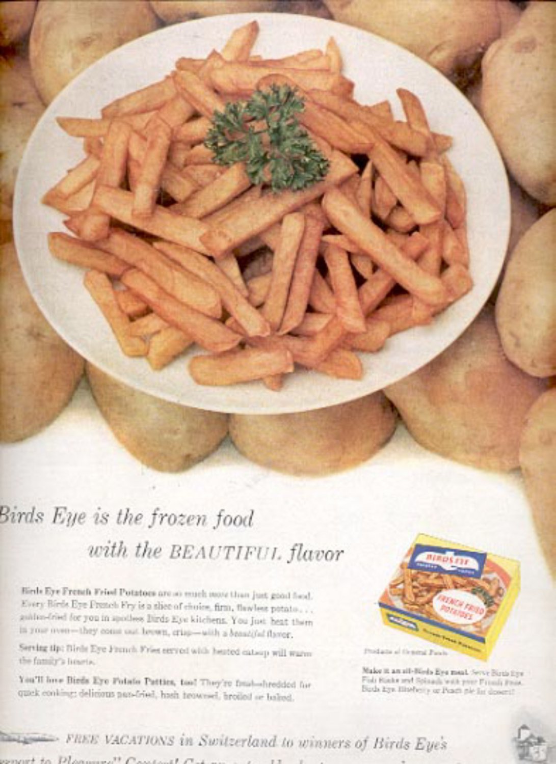 1957 Birds Eye Frozen Food magazine ad ( 4992)