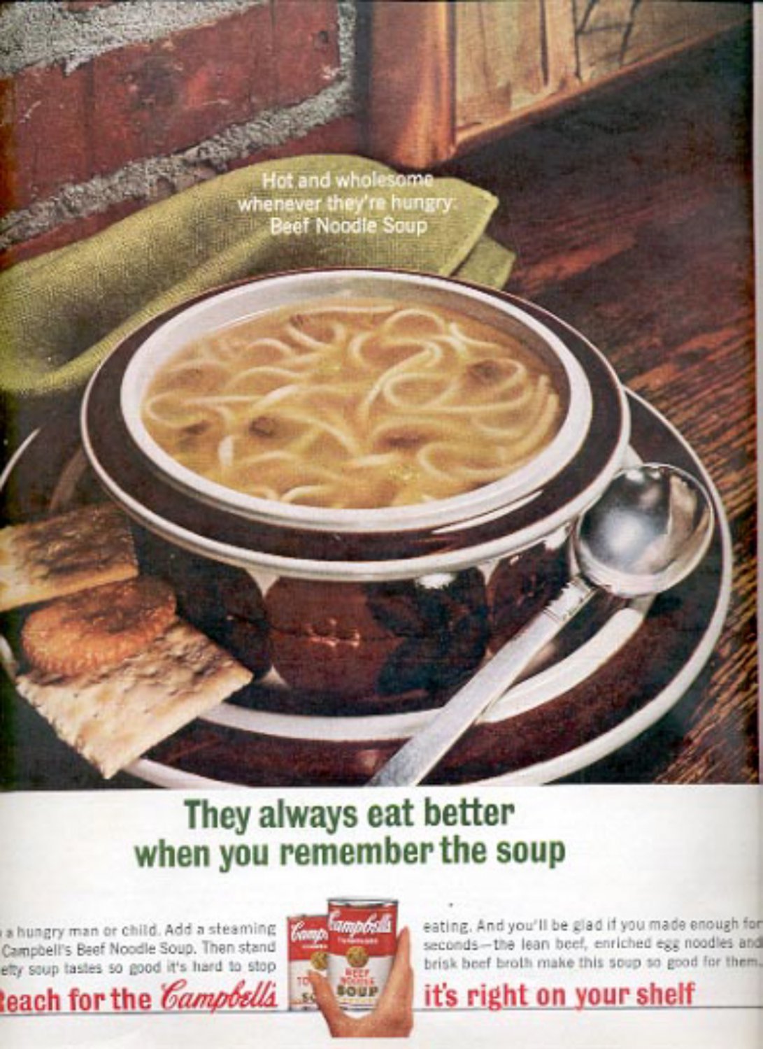 1964 - Campbell's Beef Noodle Soup magazine ad (# 4498)