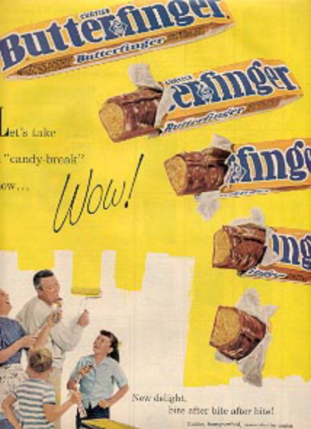 1961 Curtiss Candy Company- Butterfinger Candy magazine ad ( #2160)