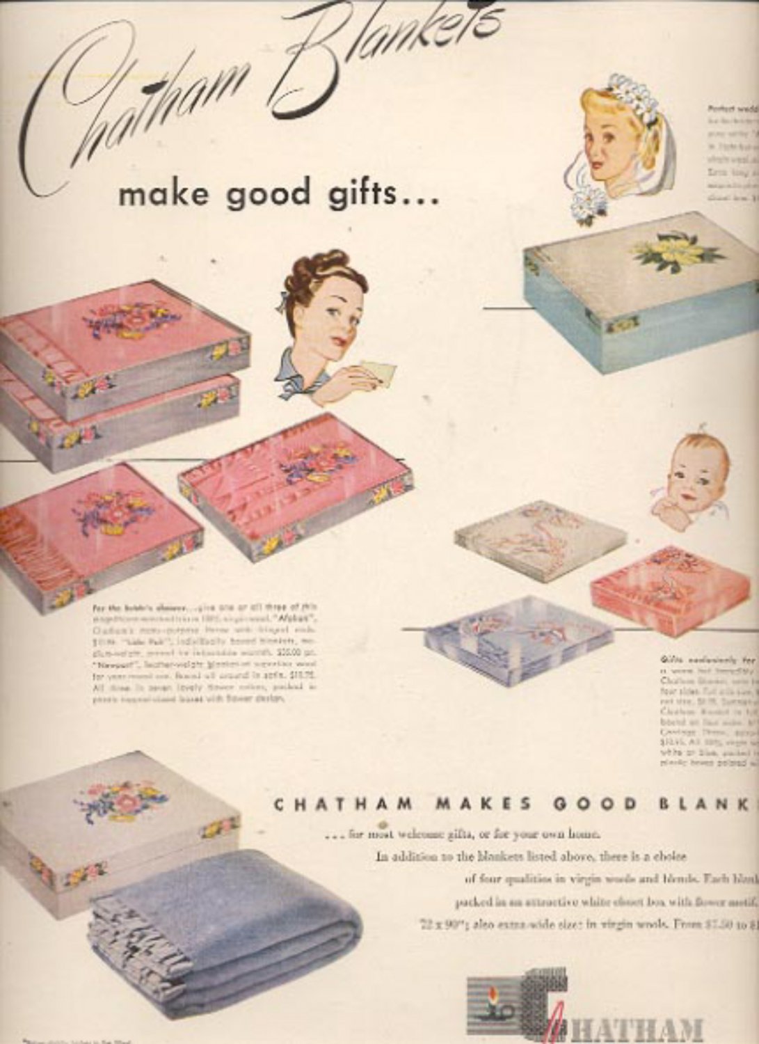 April 28, 1947 Chatham Blankets magazine ad (6117)
