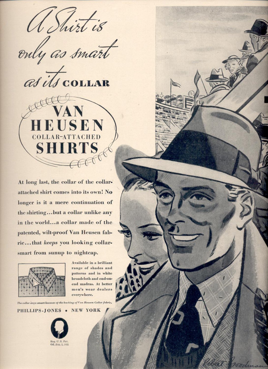 Oct. 25, 1937 Van Heusen Shirts magazine ad (#6518)