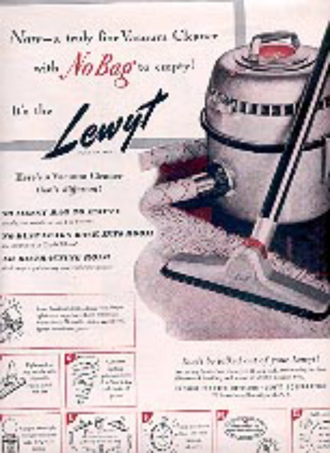 1948 Lewyt Vacuum Cleaner magazine ad ( 3100)