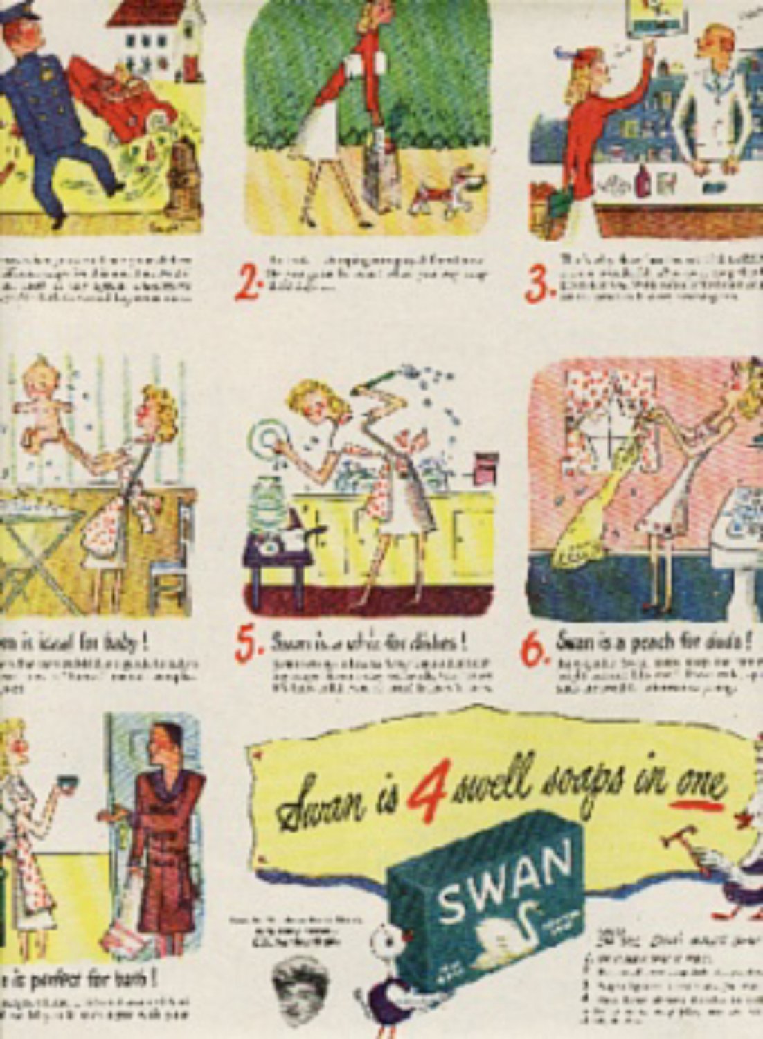 1945 Swan  soap   magazine    ad ( # 496)