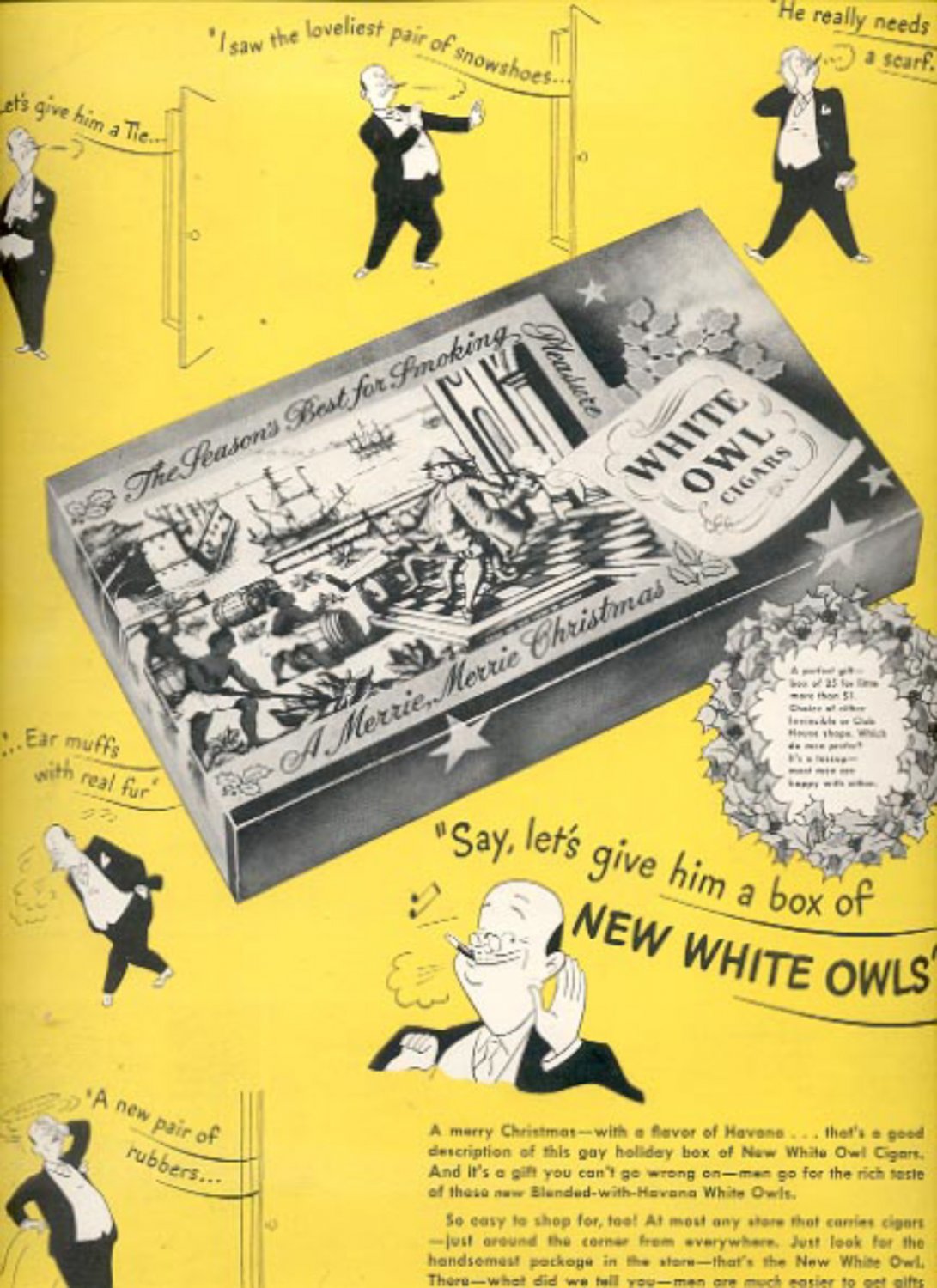 Dec. 18, 1939 White Owl Cigars magazine ad (#6048)