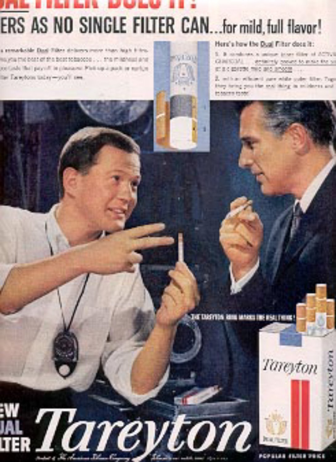 1960 Tareyton cig magazine ad (# 2521)