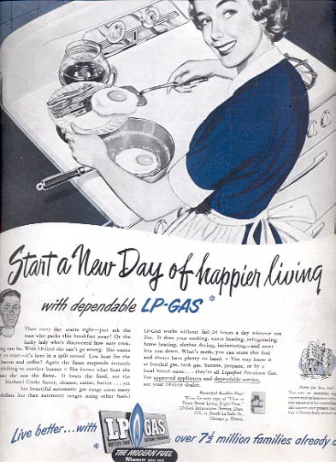 LP gas magazine ad from 1951