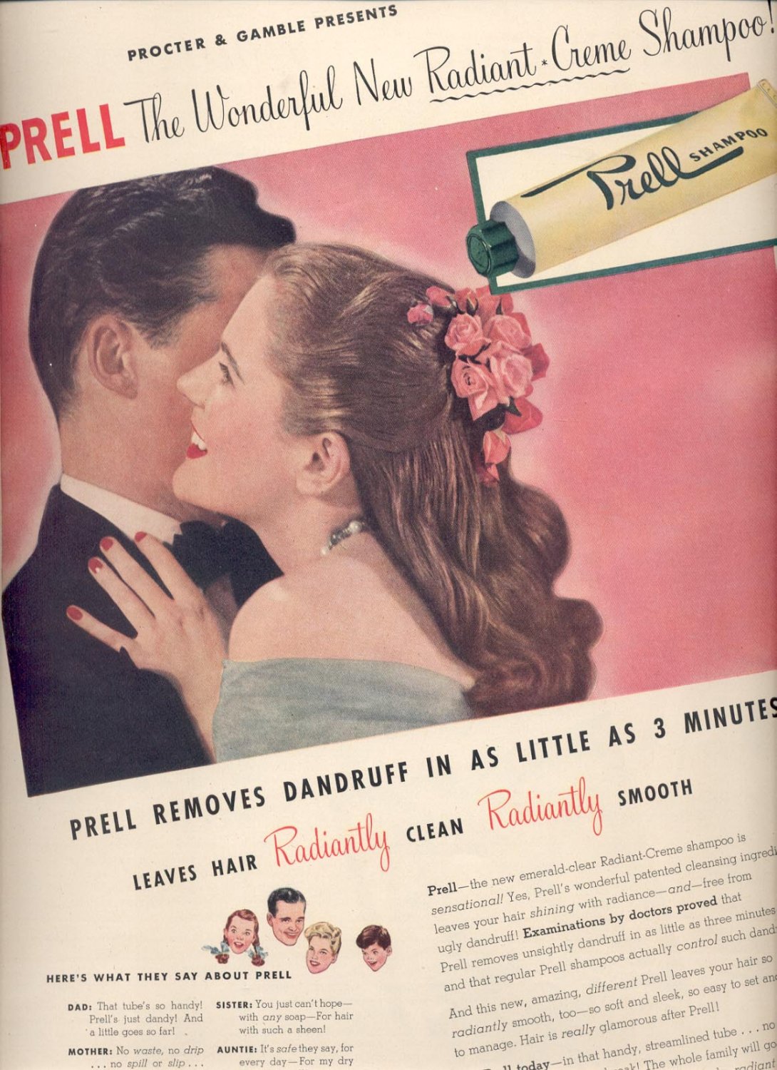 June 2, 1947 Prell Shampoo magazine ad (#6602)