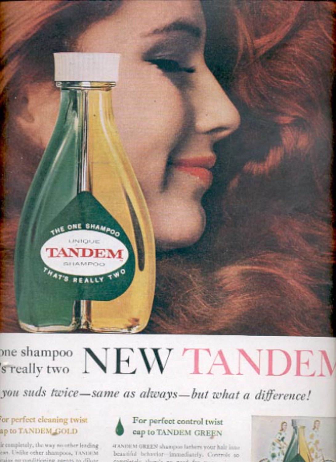 Nov. 1960  Tandem Shampoo by Bristol-Myers magazine      ad (#5768)