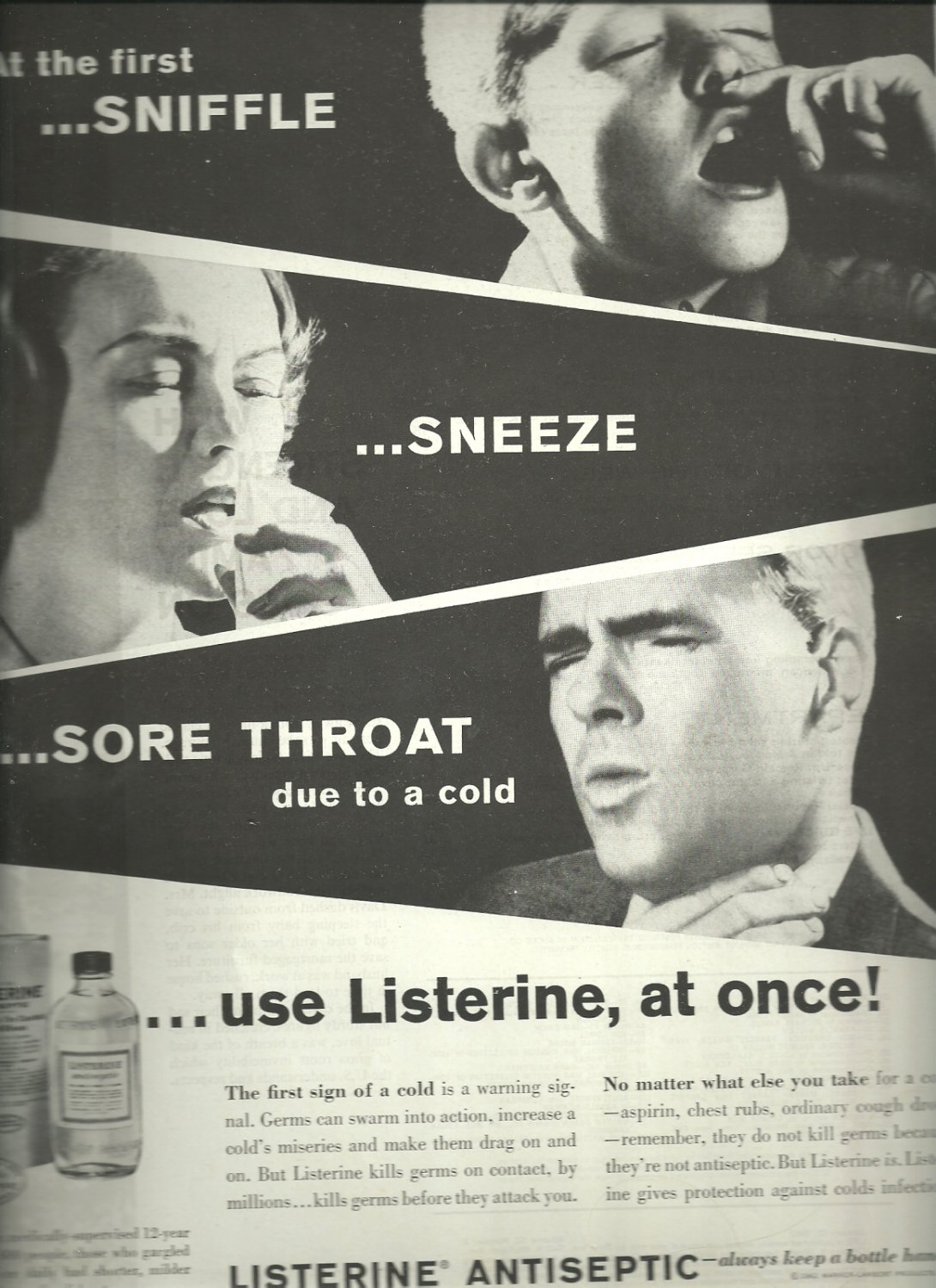 1962 Listerine Antiseptic magazine ad ( # 3302)