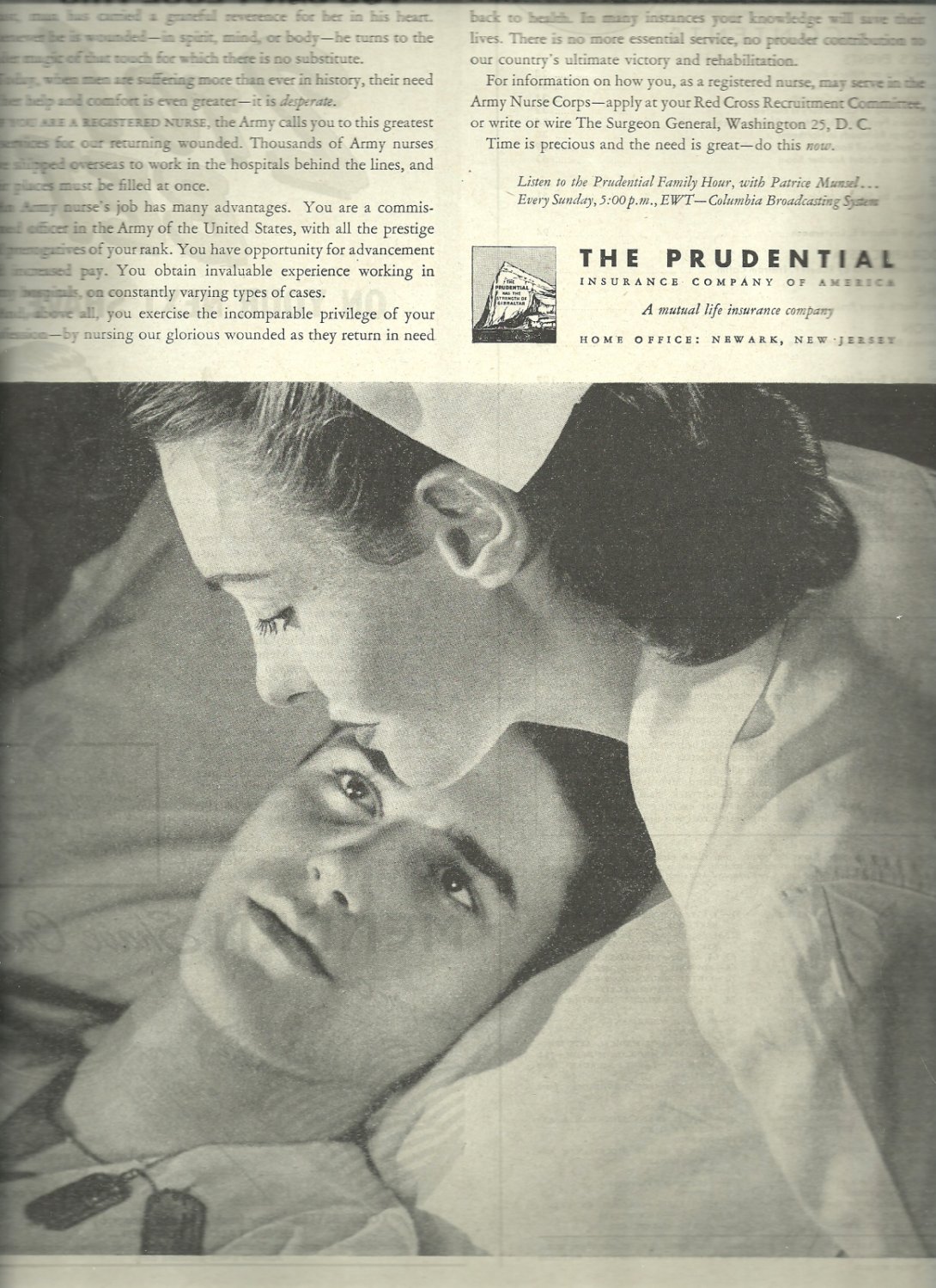 1945 Prudential Insurance Company magazine ad (# 3277)