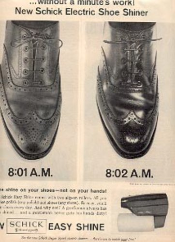 1962 Schick Electric Shoe Shiner magazine  ad (# 2365)