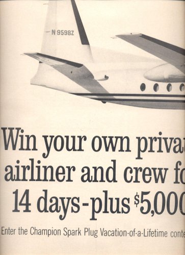 1962 Champion Spark Plugs magazine ad (# 1485)