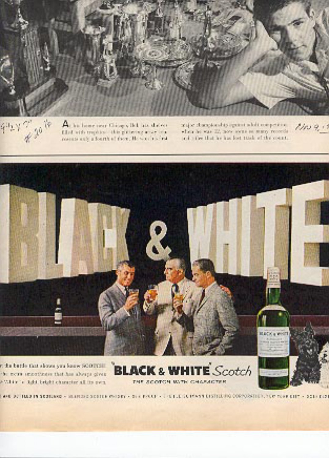 1962 Black & White Scotch magazine  ad (#  2016)