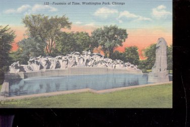 Fountain of Time.  Washington Park-Chicago -  Postcard- (# 68)