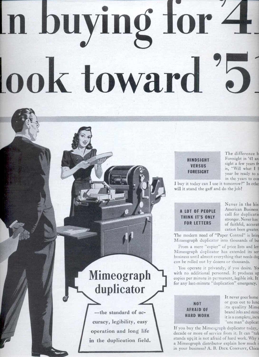 Aug. 18, 1941 Mimeograph Duplicator magazine ad ( 3898)