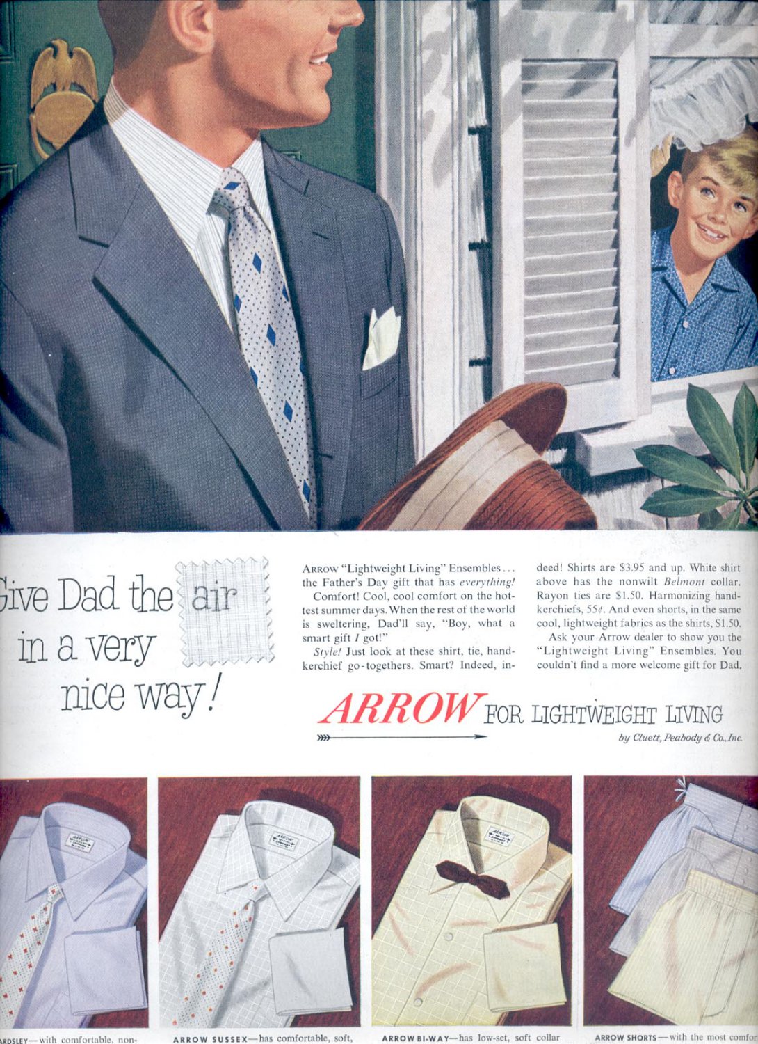 June 12, 1954    Arrow Shirts    magazine   ad (# 3409)