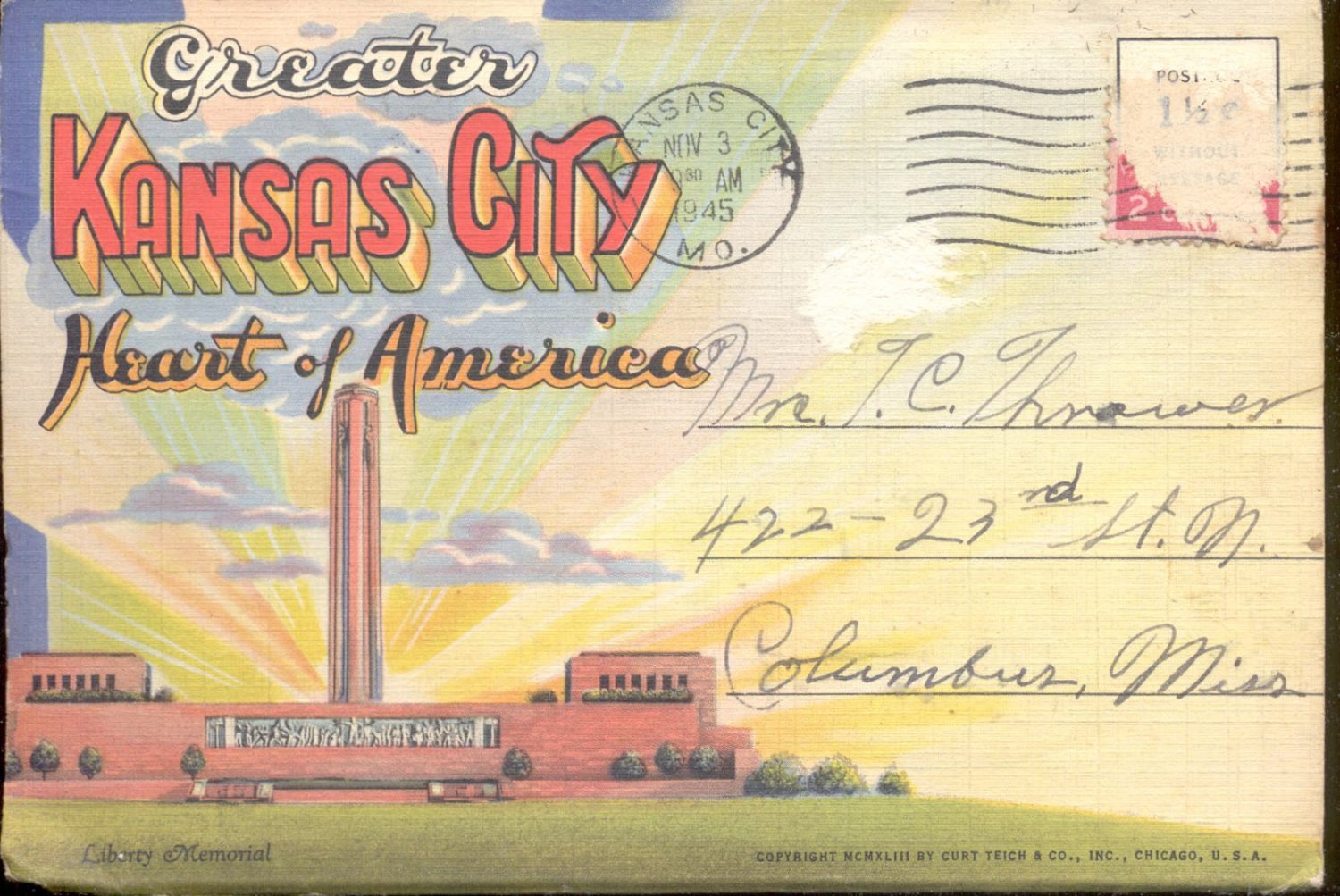 greater Kansas City Heart of America Postcard booklet (#364)