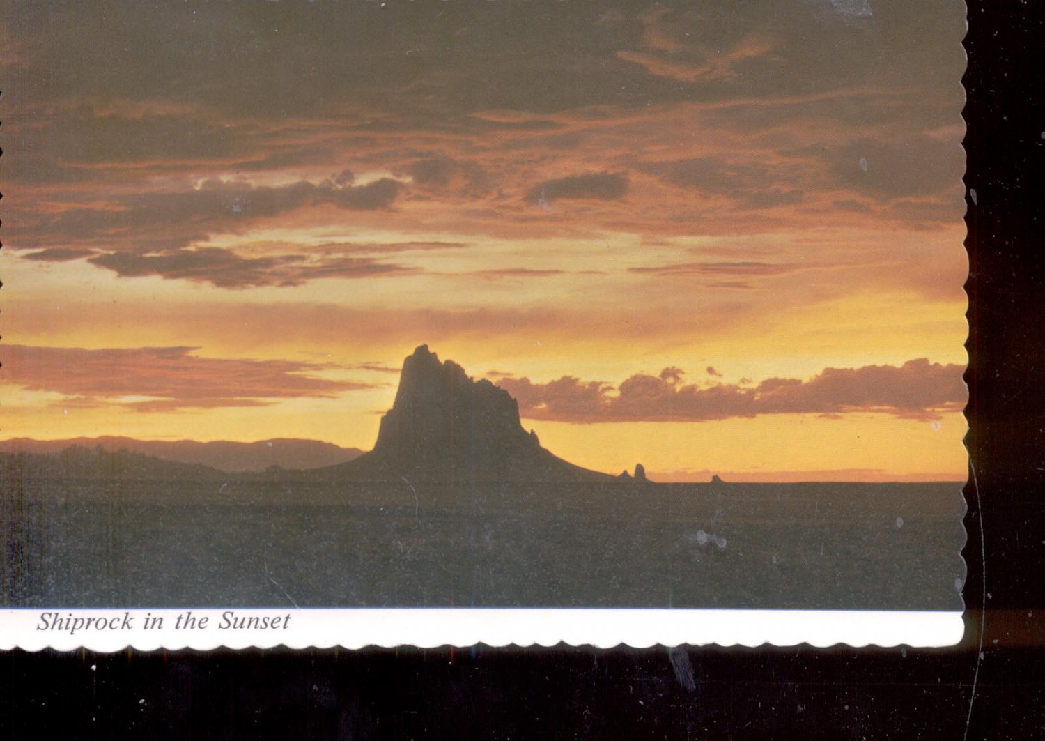 Shiprock In The Sunset , New Mexico Postcard (# 742)