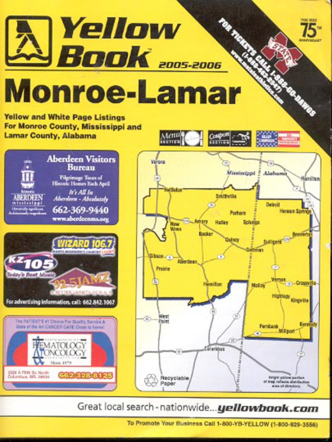 Monroe , Mississippi Lamar, Alabama Yellow Book 20052006 Telephone