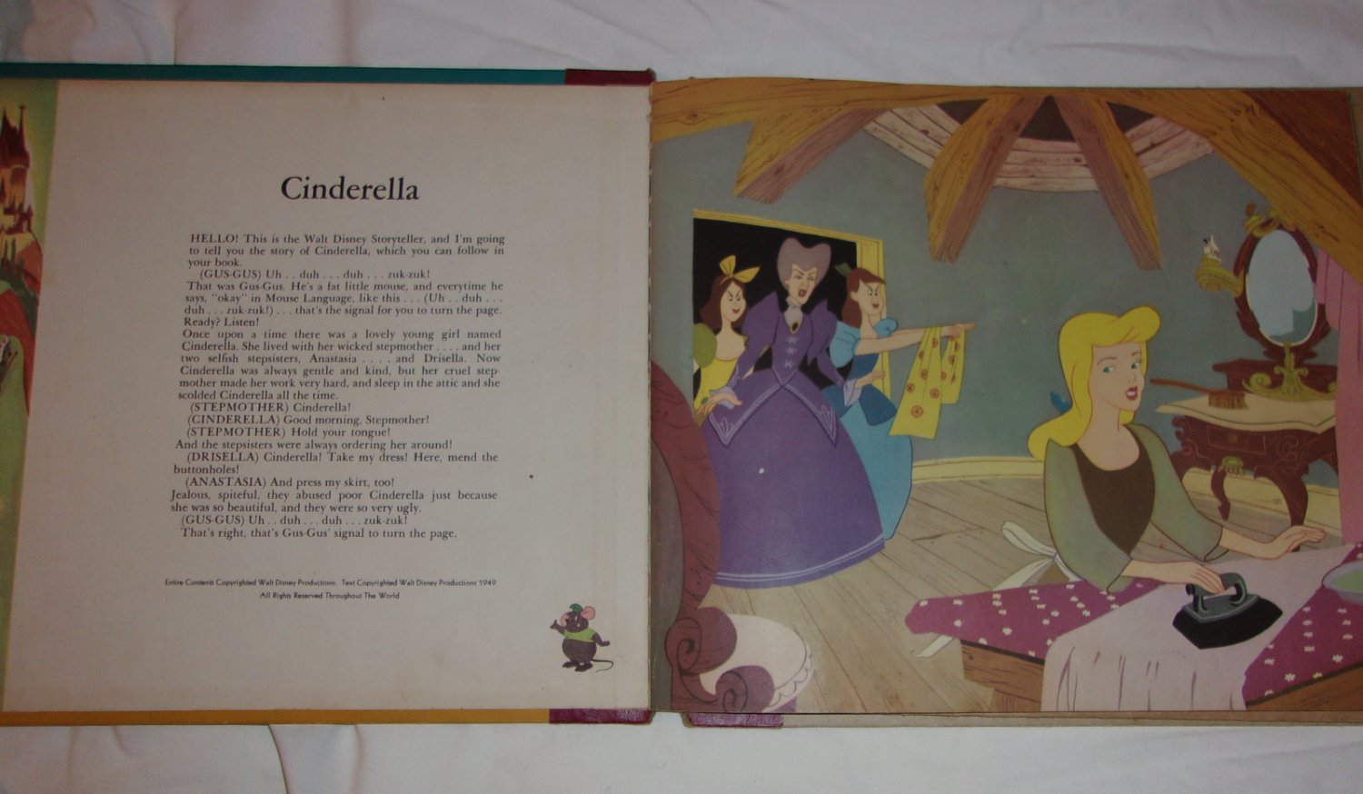 1949 Walt Disney's Cinderella- Little Nipper Story Book Album-RCA ...