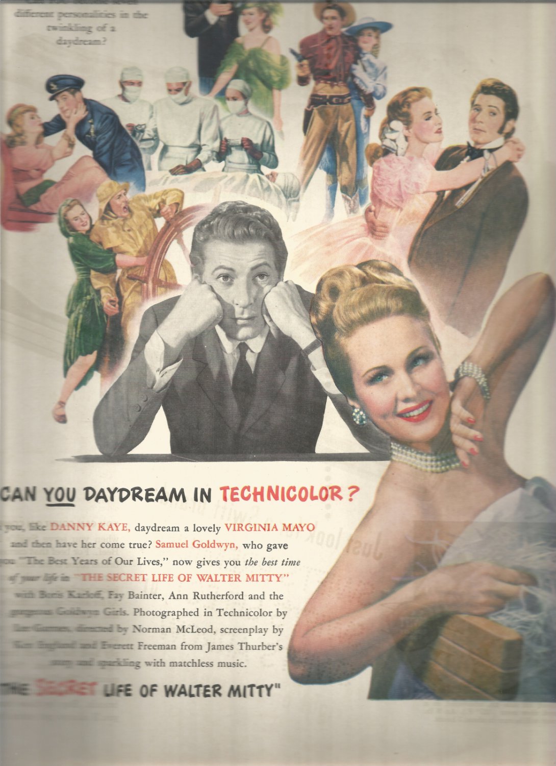 Nov. 3, 1947   " The secret Life of Walter Mitty" magazine ad  (#526)