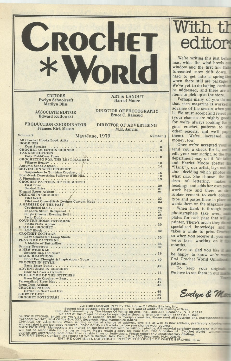 Crochet World June 1979 patterns, designs, news, etc