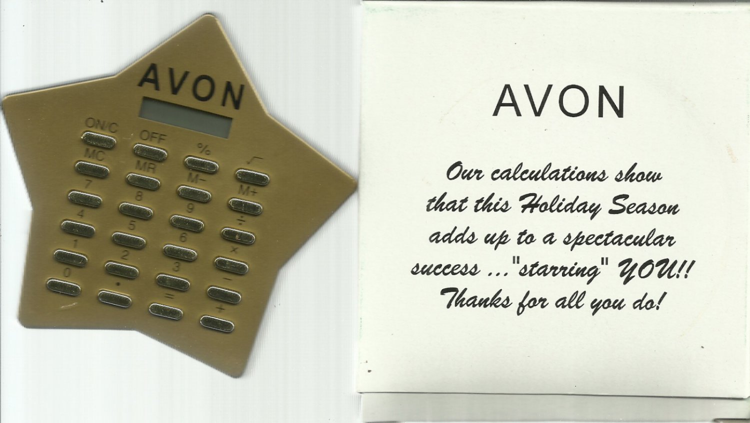 Avon Star Calculator c1997