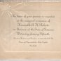 1919 invitation to inaugural of Governor of Tennessee