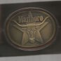 Marlboro 1987 Longhorn Brass Belt Buckle on card