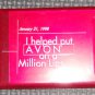 Avon mirror with cover I helped put Avon on a Million lips- Jan. 21, 1998