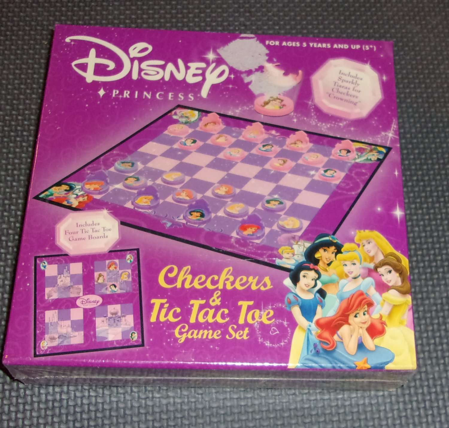 Disney Princess Checkers / Tic Tac Toe Game