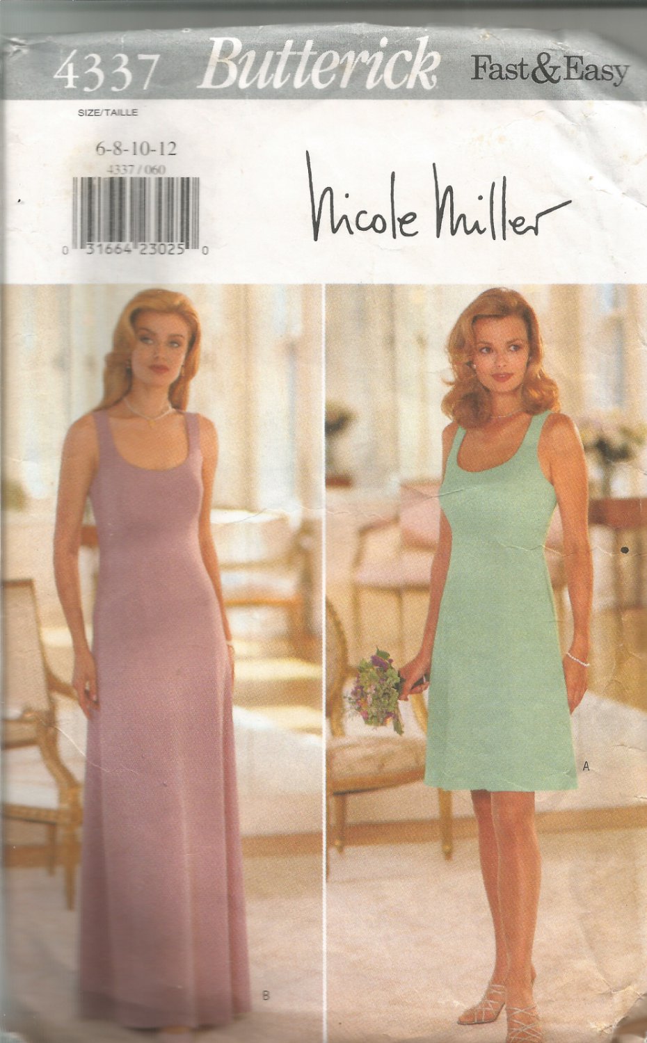Butterick pattern  4337- Misses/ Misses' Petite Dress- Size 6-8-10-12