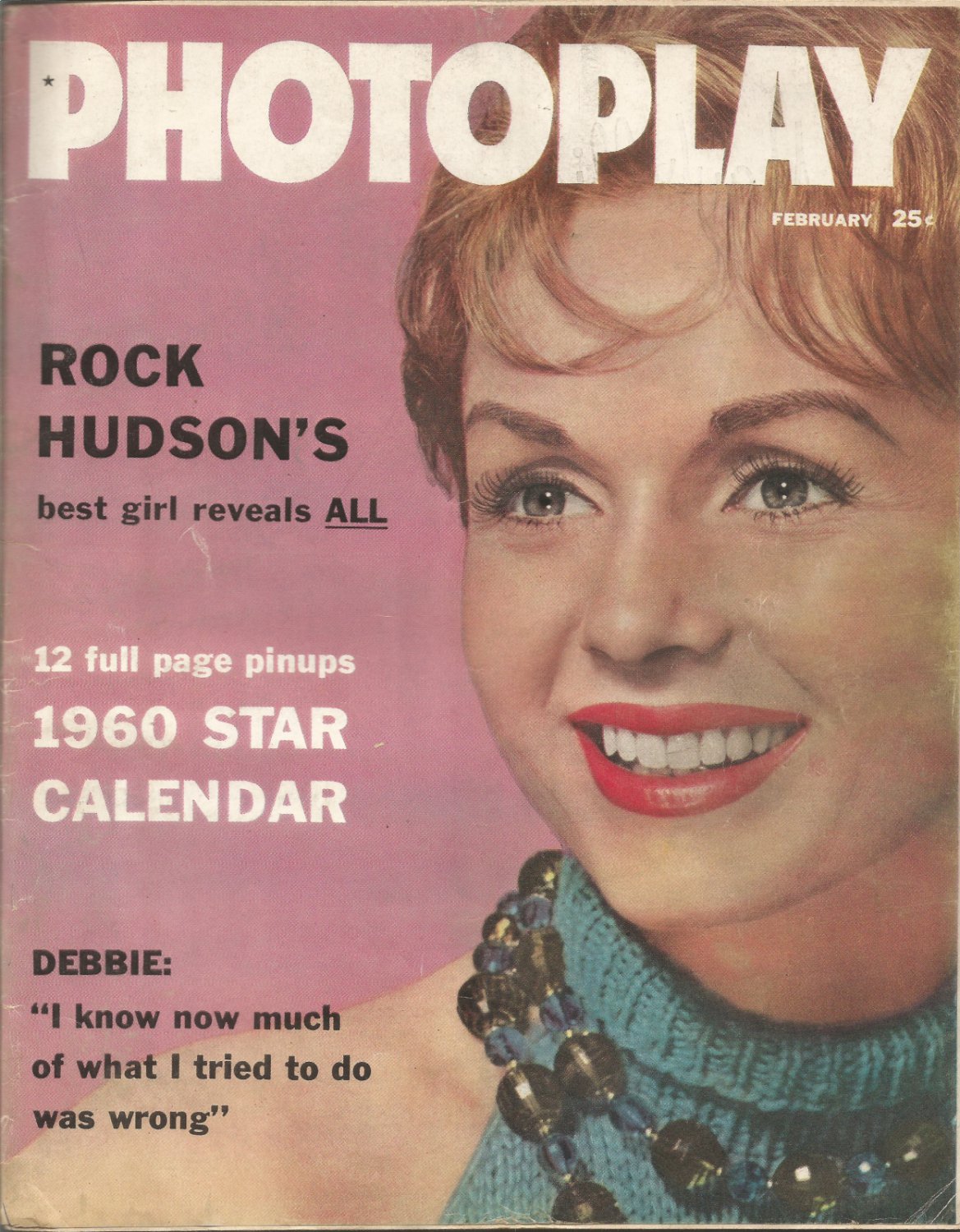 Photoplay. Журнала PHOTOPLAY как «самая популярная звезда. Обложка вок 1960.