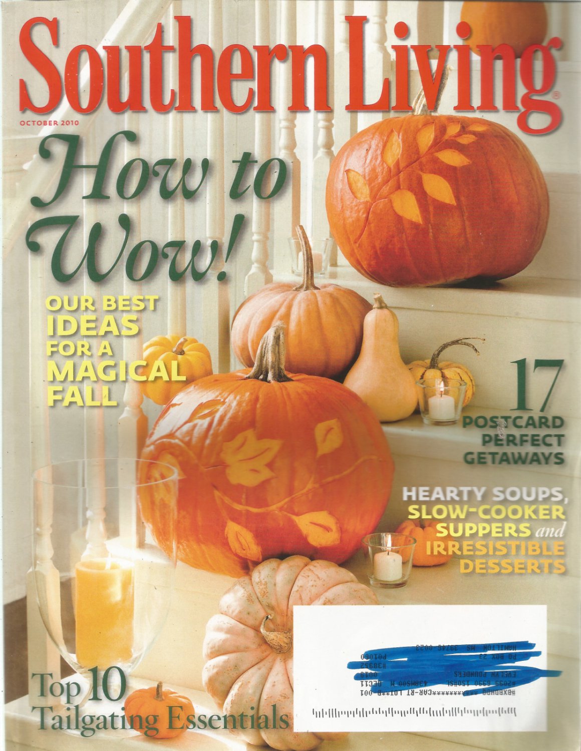 Southern Living magazine October 2010 ideas for a magical fall