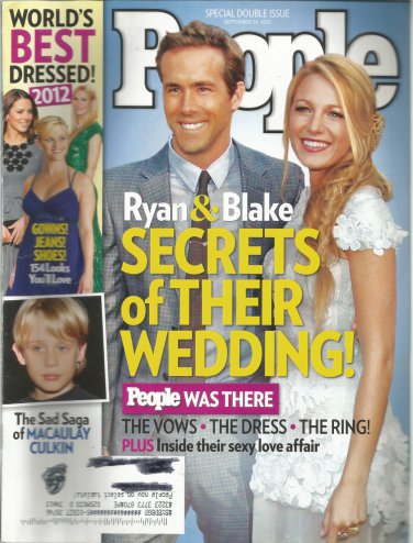 People Magazine-  September 24, 2012-  Blake Lively and Ryan Reynolds.