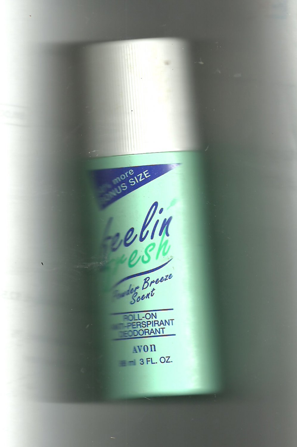 2 Avon Feelin' Fresh Powder Breeze Scent  Roll on Deodorant 3 fl. oz.    - Vintage