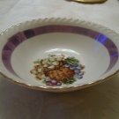 VINTAGE LUSTERWARE BOWL BLUE BAND FRUIT DESIGN SHABBY