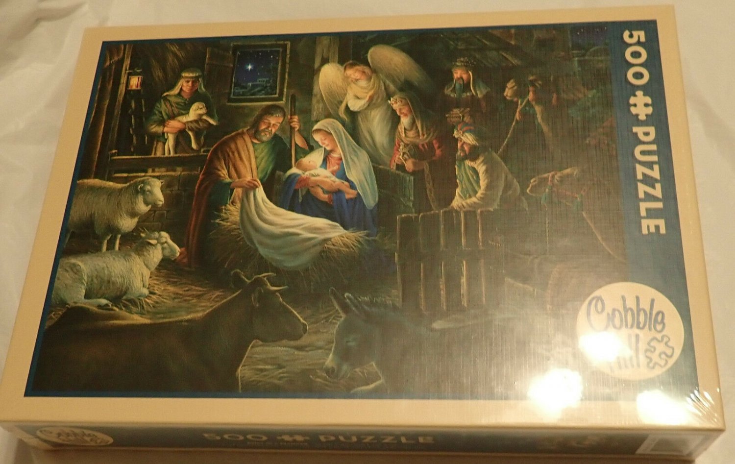 Cobble Hill Puzzle - Away In A Manger - Nativity - 500 Pieces - 24