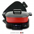 Deen Family 2-in-1 6QT (1250 Watt) Multi Cooker and Grill with Glass Lid